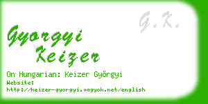gyorgyi keizer business card
